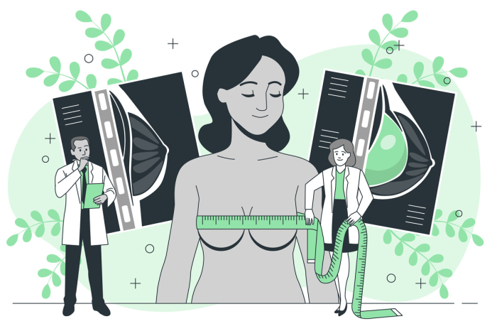 Маммография груди поле увеличения имплантами